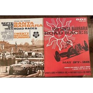 1961/64 Santa Barbara Road Races ￼Championship Program Racing California